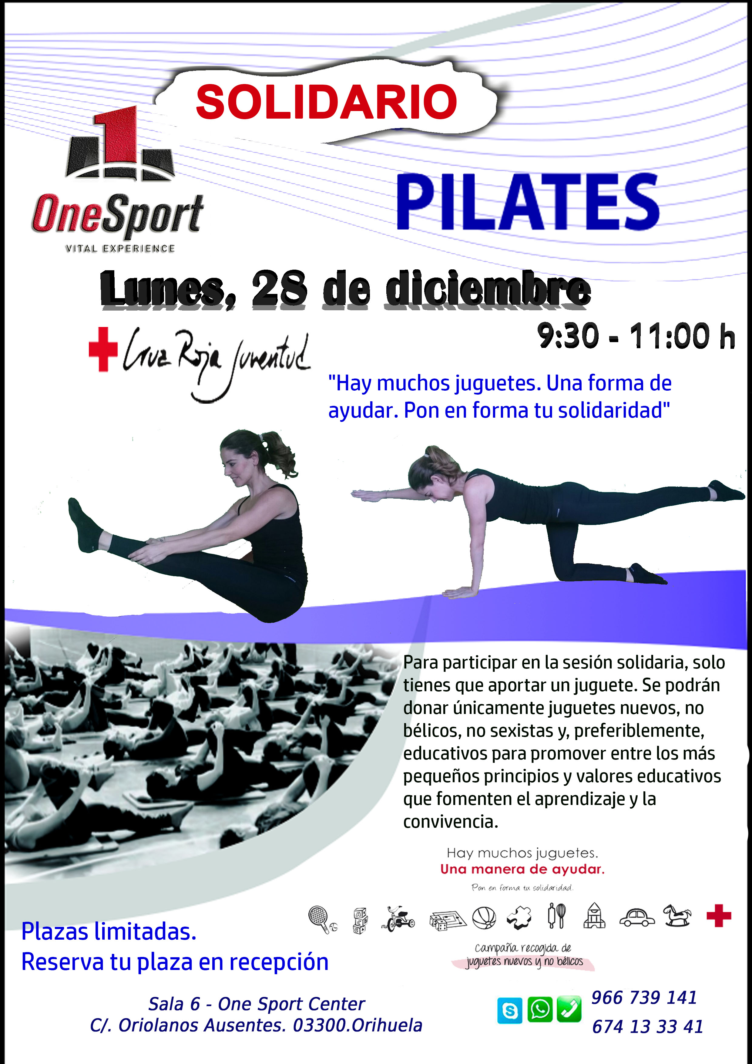 Master Class de Pilates en la Navidad Solidaria de One Sport